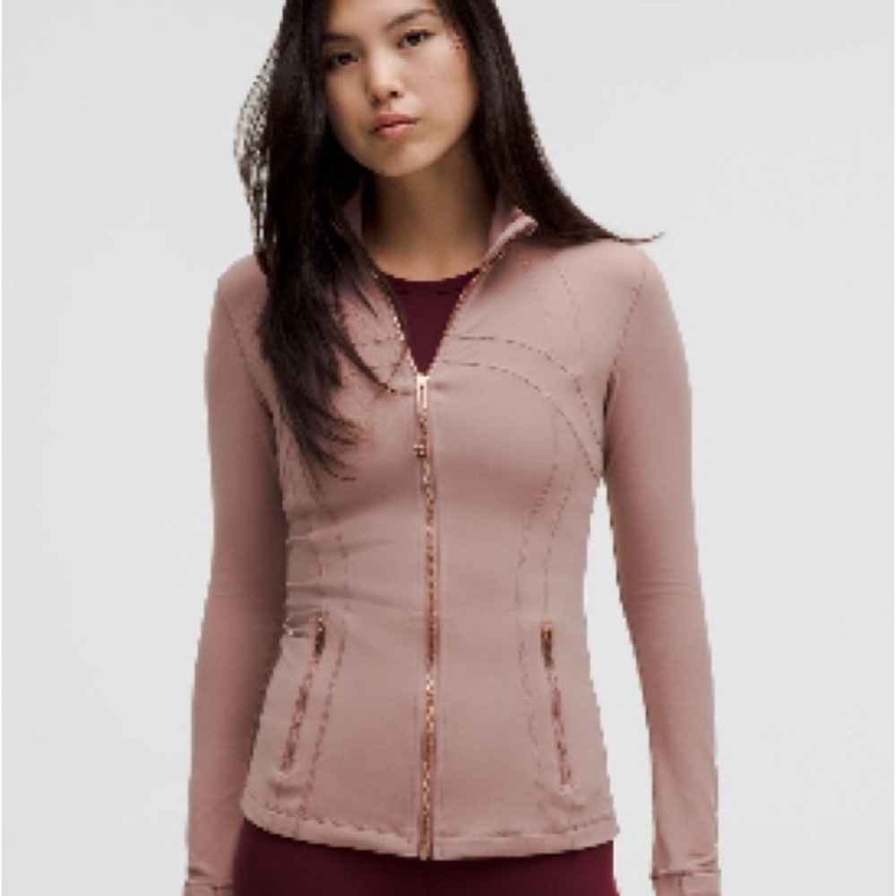 Lululemon Athletica Define Jacket Twilight Rose/Rose Gold Zip Sz 8 EUC